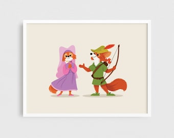 Little Nottingham Buddies - Fine art prints - Giclee - Robin Hood