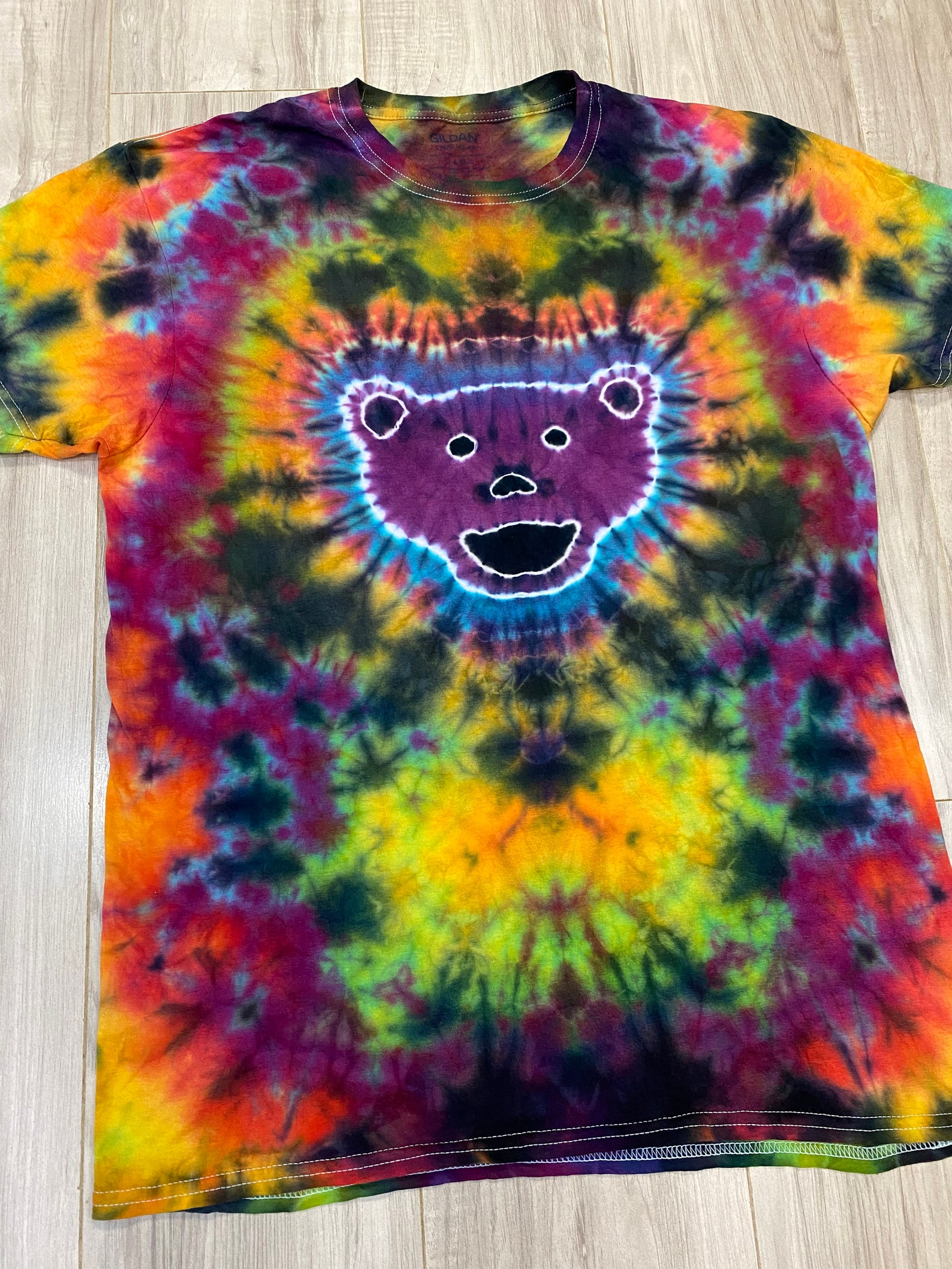 Size Large tie dye dancing bear Etsy