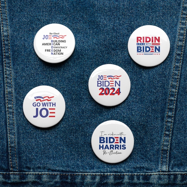 Joe und Harris Re-Election 2024 Set Pin Buttons