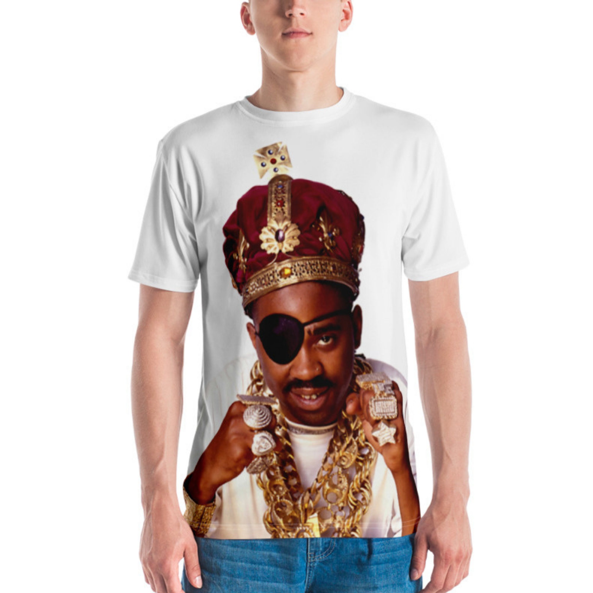 Rare Slick Rick All-Over Print Men's Crew Neck T-Shirt