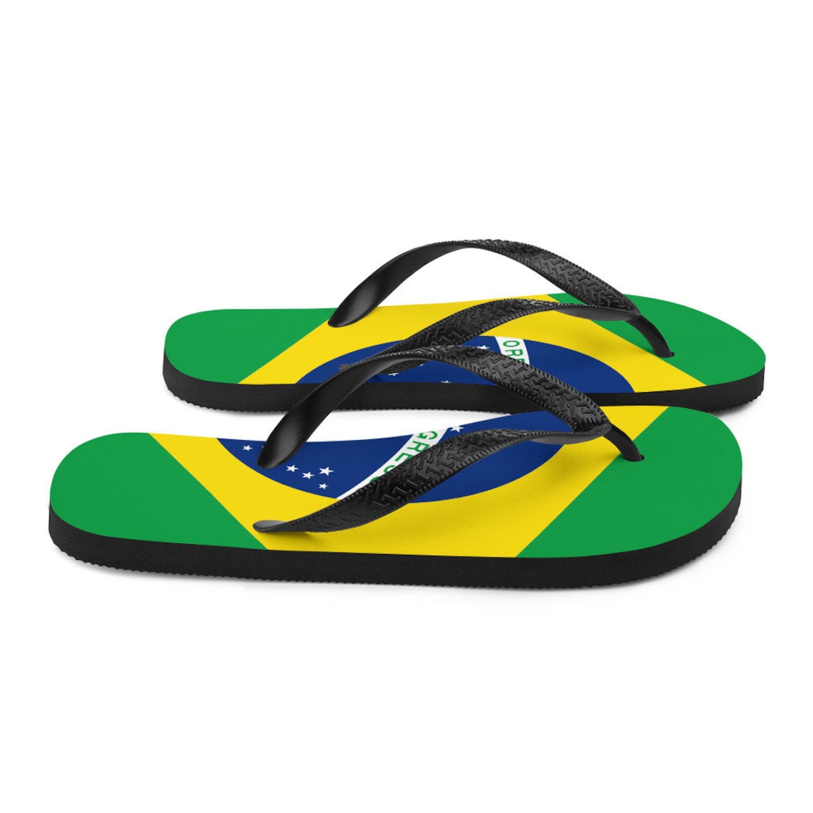 Brazilian Flag Flipflops Havaianas Style Brasileiro Summer Shoes Etsy UK