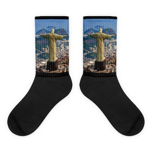 Corcovado Socks - Rio de Janeiro Brazilian Christ the Redeemer - Brasileiro meias