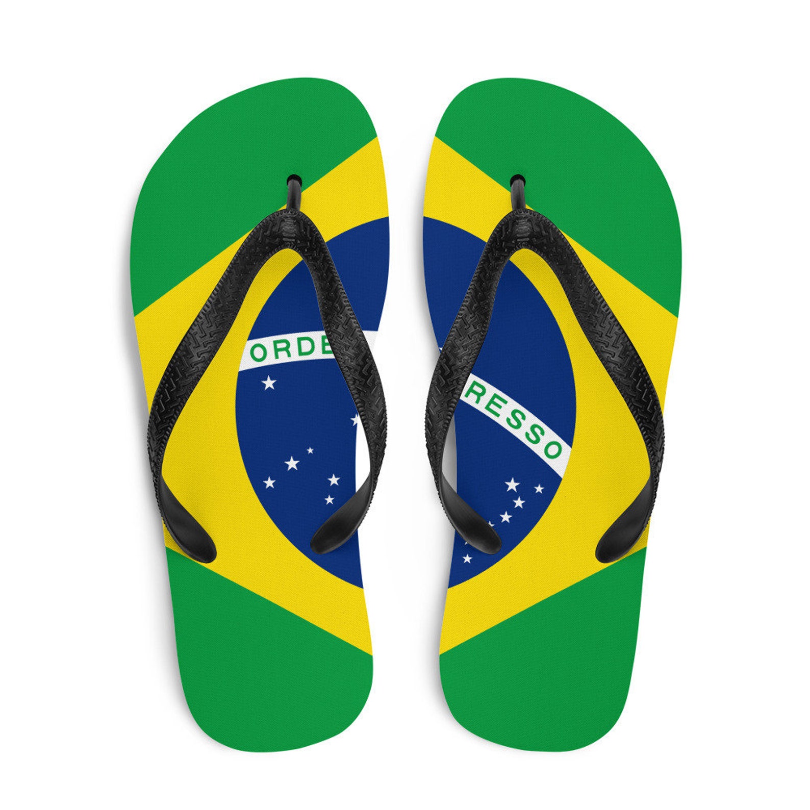 Brazilian Flag Flip-flops Havaianas Style Brasileiro Summer - Etsy UK