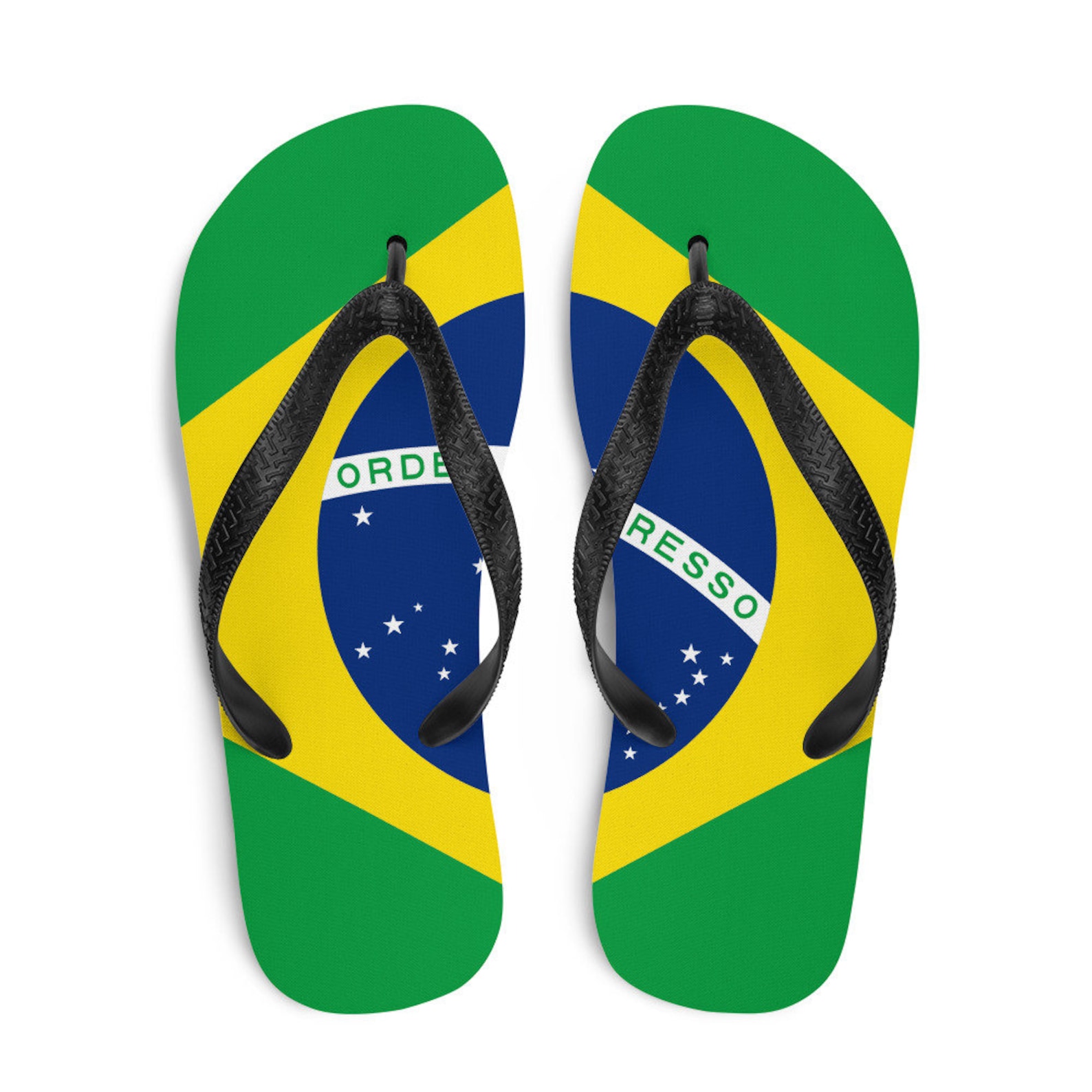 Brazilian Flag Flip-flops Havaianas Style Brasileiro Summer - Etsy UK