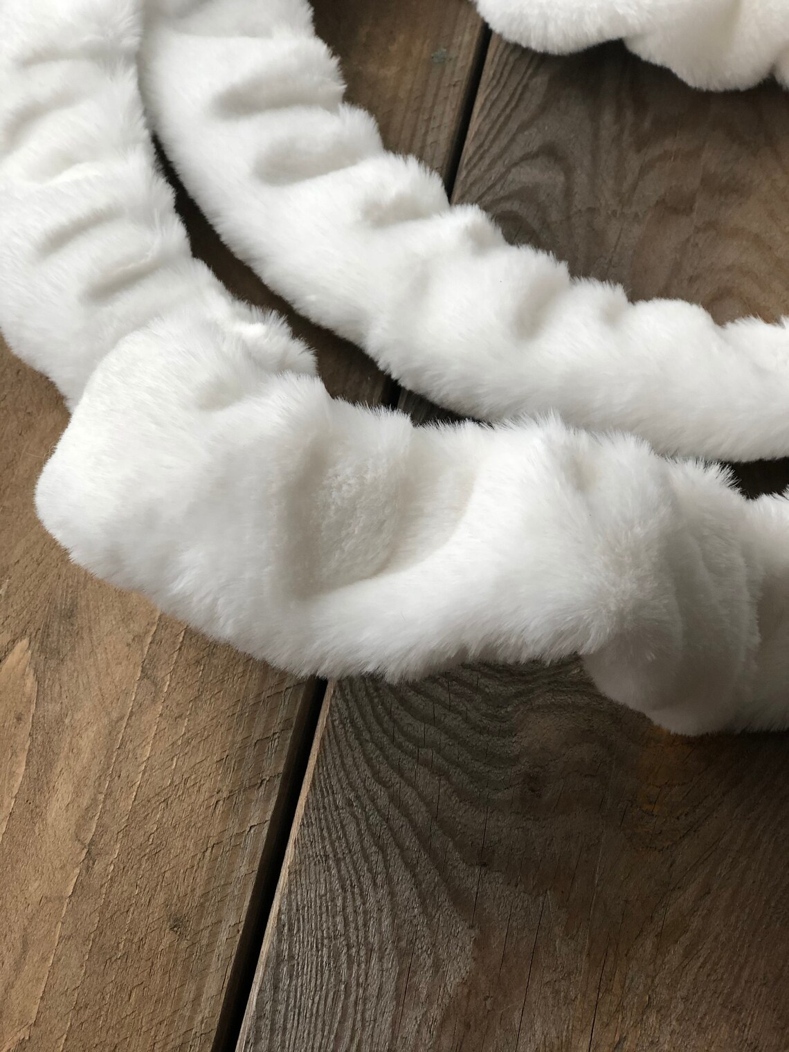 White Faux Fur Garland Etsy
