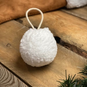 Lot de 4 boules de Noël en sherpa