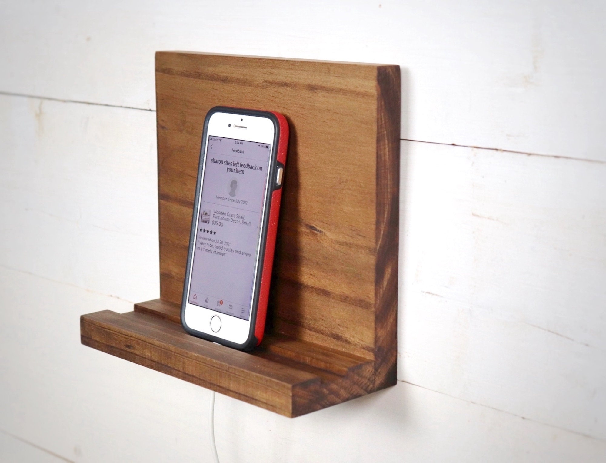 Wall Mount Phone Stand Cell Phone Holder Charging Station Etsy