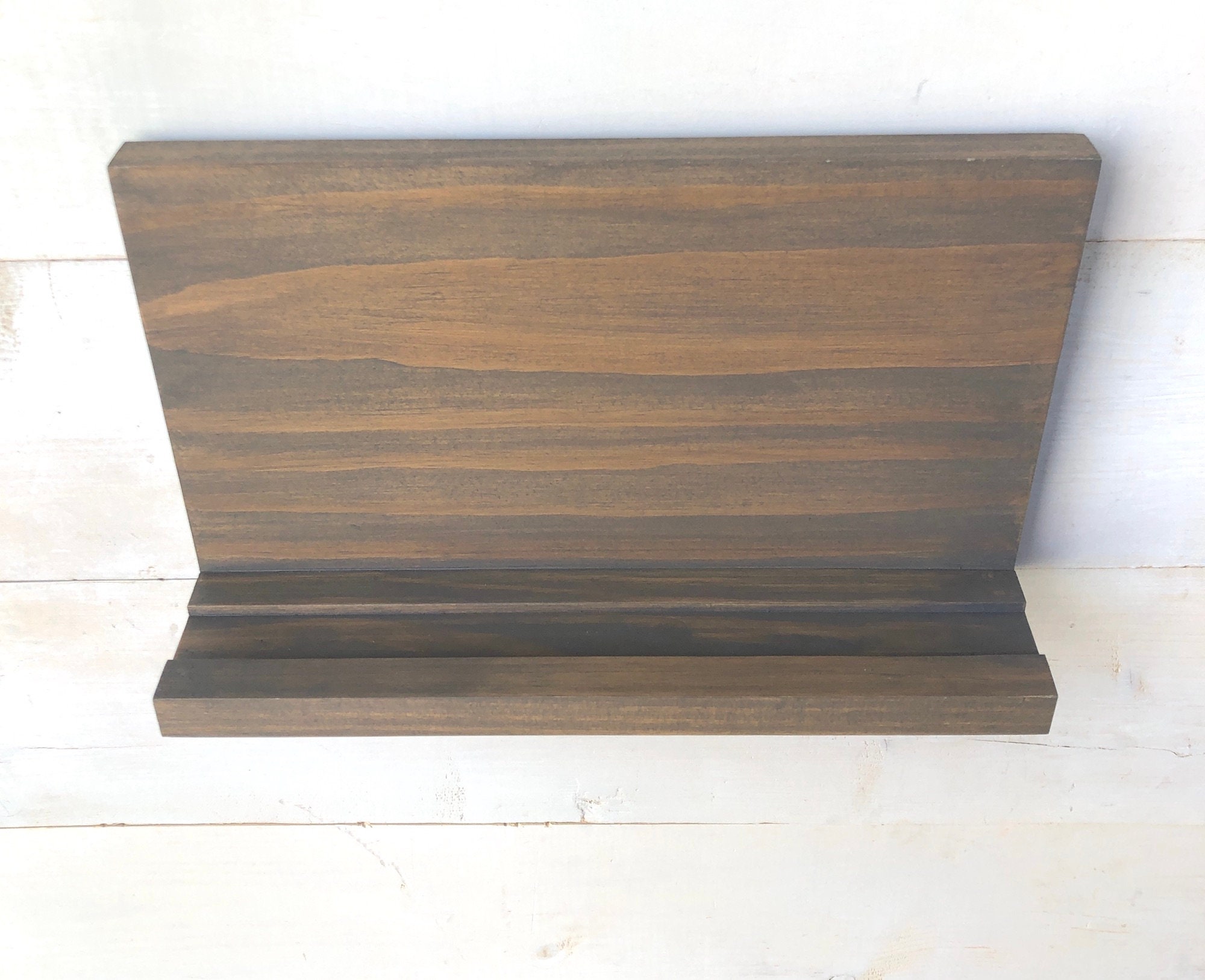 Tablet Stand Rustic Gray Tablet Shelf Wall Mount Tablet Etsy