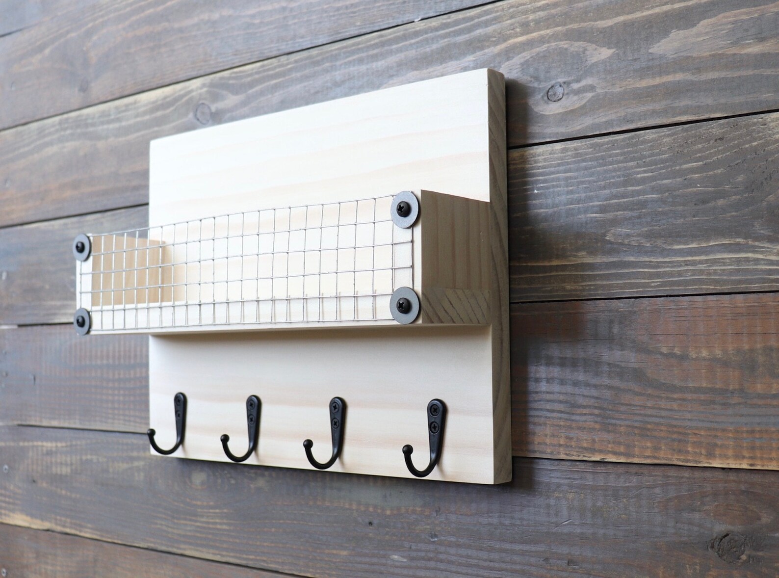 White Key Holder for Wall Key Rack with Mail Slot Wall Etsy