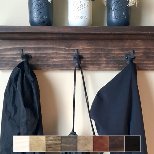 22 Inch Coat Rack With Shelf Wall Mounted Coat Racks for Etsy