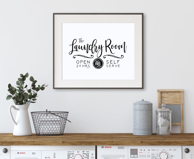 Vintage Style Laundry Room Sign Printable Funny Laundry  Etsy
