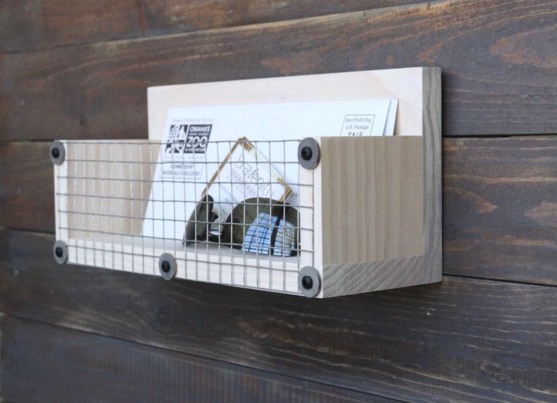 White Wood Box Shelf Wall Mount or Table Decor Farmhouse Etsy