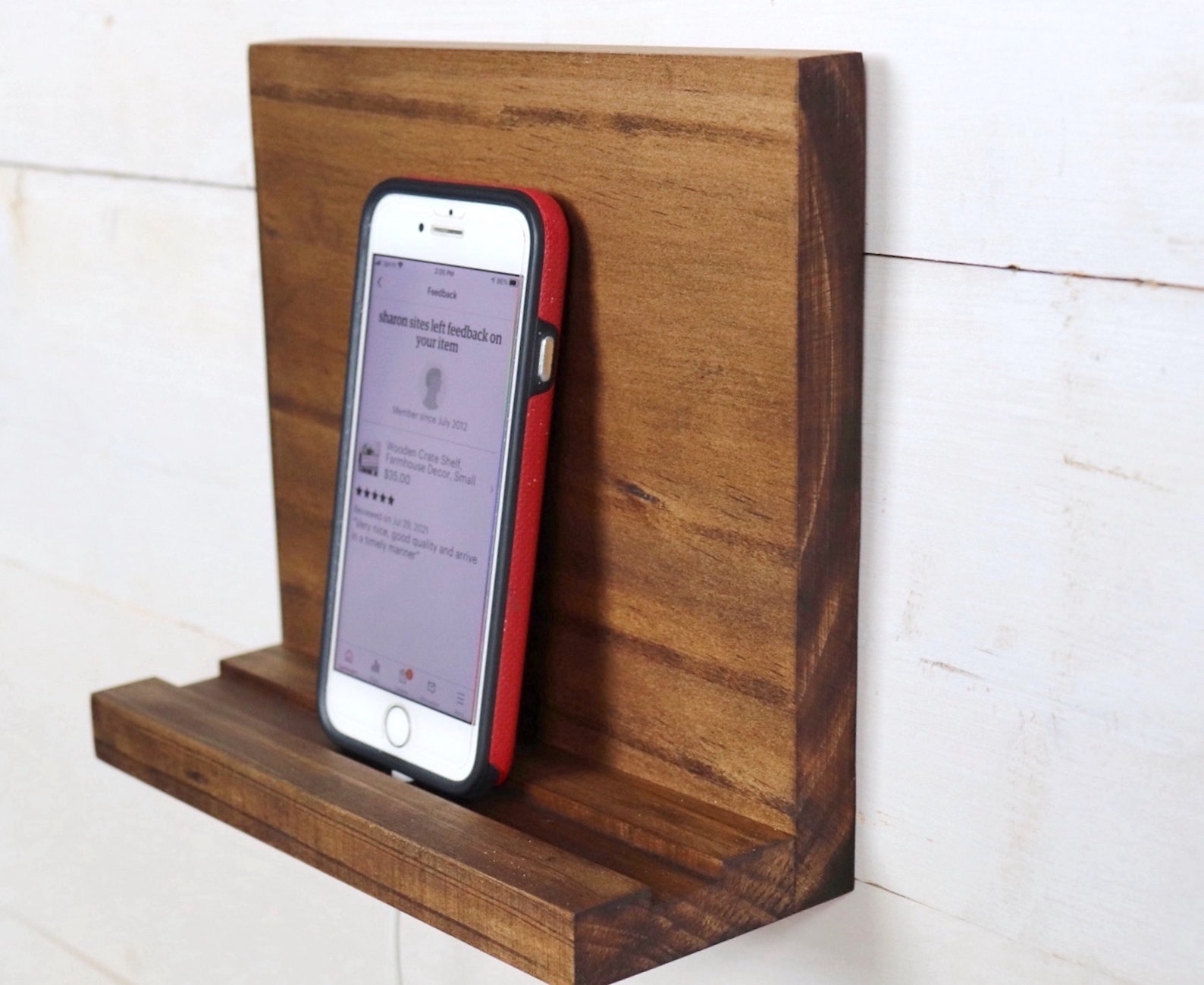 Cell Phone Stand Wall Mount Tablet Holder Hanging Shelf Etsy