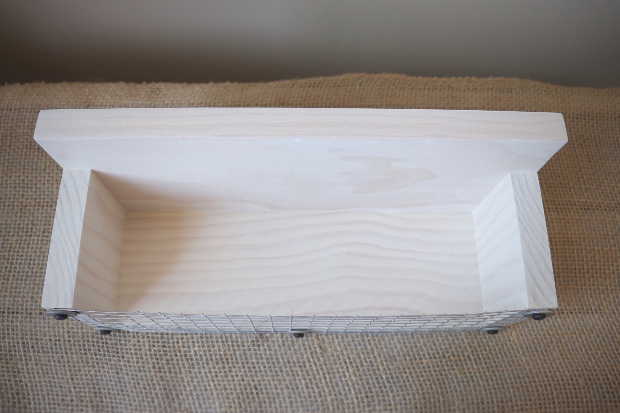 White Wood Box Shelf Wall Mount or Table Decor Farmhouse Etsy