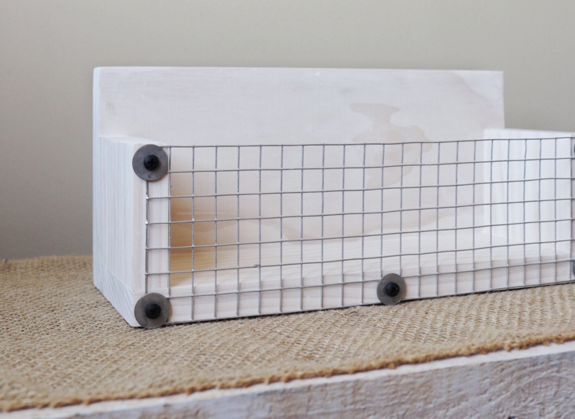 White Wood Box Shelf Wall Mount or Table Decor Farmhouse Etsy