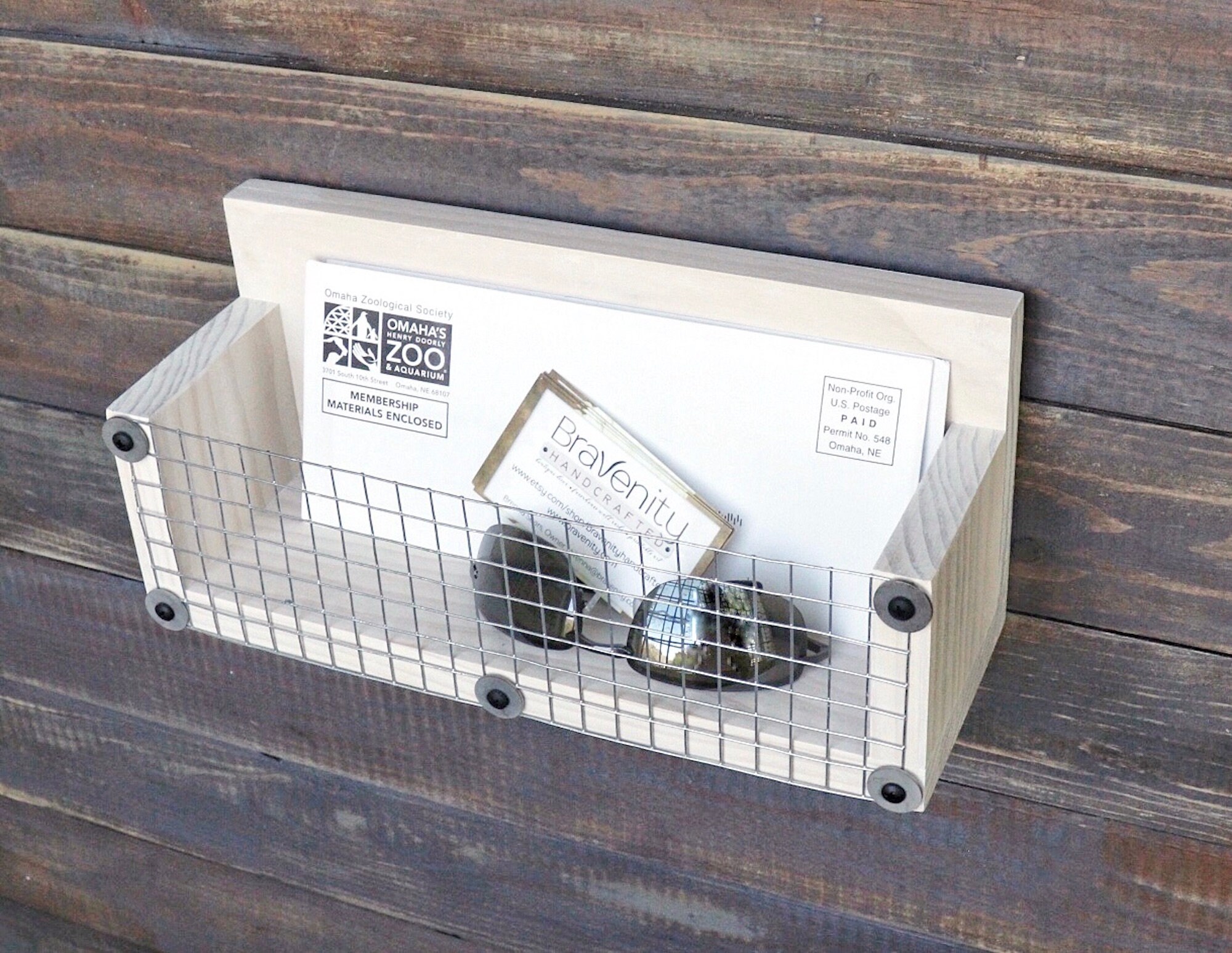 White Wood Box Shelf Wall Mount or Table Decor Farmhouse Etsy