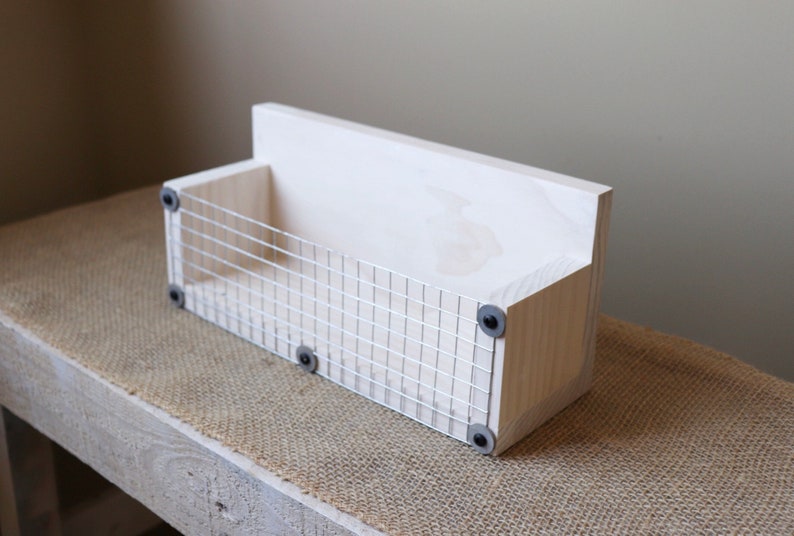 White Wood Box Shelf Wall Mount or Table Decor Farmhouse Etsy