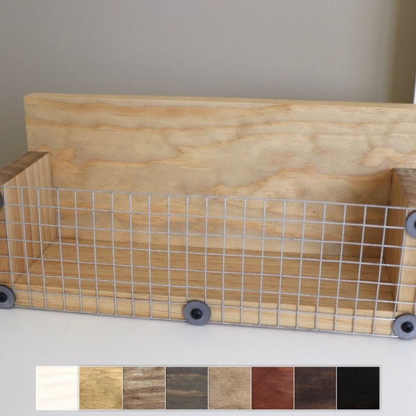 Small Wood Box Shelf, Farmhouse Shelf, 12 Inch Wood Wall Box, Bathroom Decor, Spice Rack, Mail Holder, Wall Storage Basket Shelf