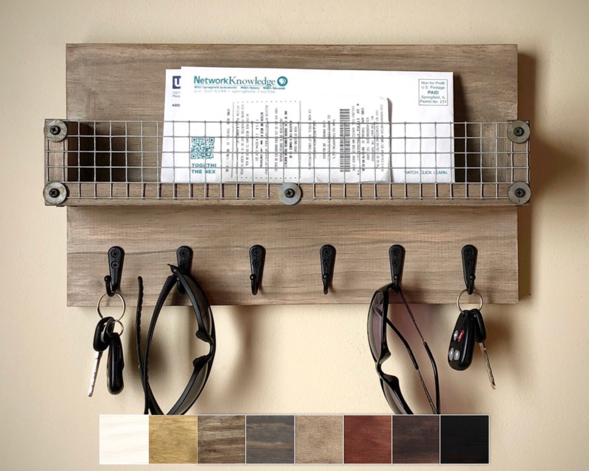 Key holder with mail slot hotsell