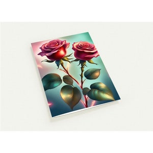 Blossom Brilliance: biglietti d'auguri con rose doppie da 10 – Esprimi il tuo amore con eleganza