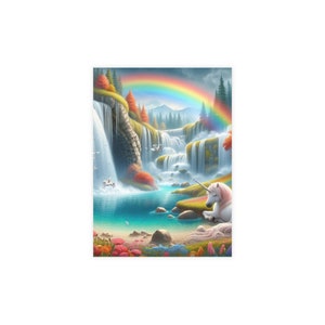 Arcs-en-ciel radieux et voeux de licorne : lot de cartes postales éclatantes