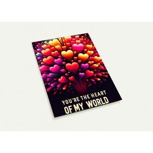 You're The Heart of My World Valentinstagskartenpackung - 10er-Set mit schönen Folienakzenten