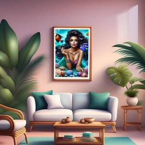Enchanting Whimsical Mermaids: Tropical Ocean Wall Art, Instant Downloads, Gallery Wall, Home Decor