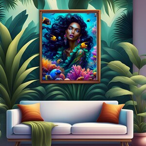 Whimsical Tropical Mermaids: Enchanting Wall Art, Instant Downloads, Gallery Wall, Home Decor