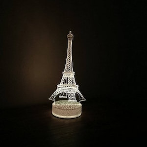 Eiffel Tower Paris 3D Night Lamp, 3D Night Light, Children Light Home Decor Illusion light