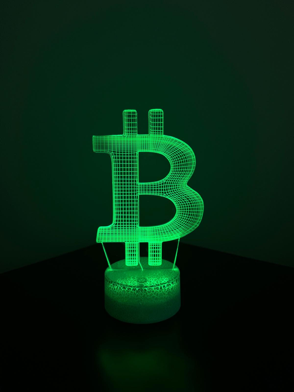 Bitcoin Crypto 3D Night Lamp, 3D Night Light, Light Home Decor Illusion  light, LED Color Changing, Handmade Laser Engraved