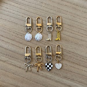 Charm Keychain Gold Charm Keychain Silver Charm Keychain Mini Keychain Micro Keychain Dainty Keychain Bridesmaid Birthday Gift Holiday Gift