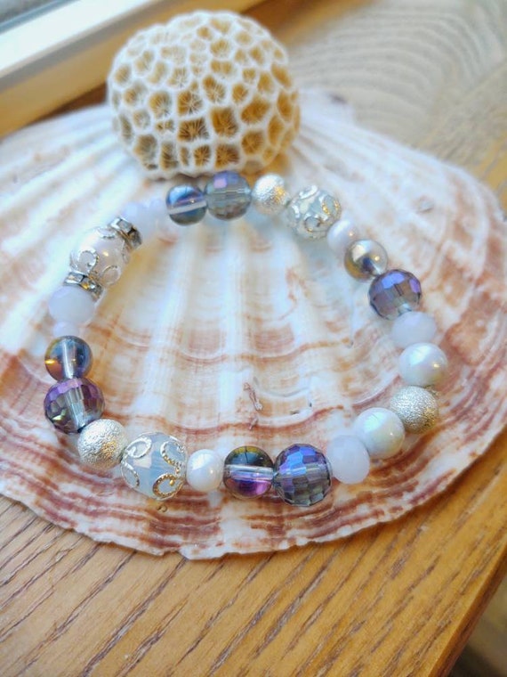 MERMAID Stone Bracelet Mermaid Glass Bracelet Swarovski Crystal