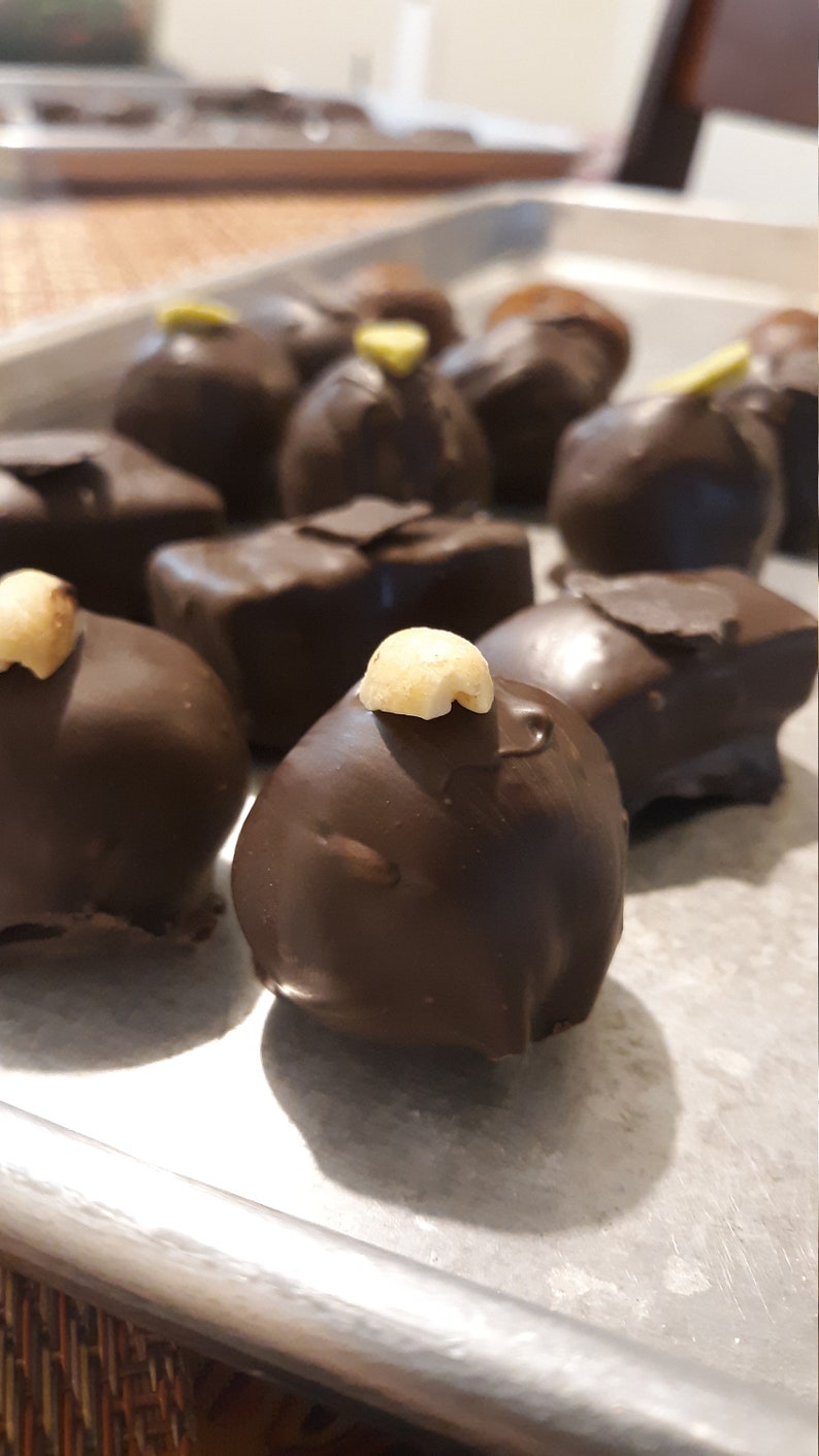 Gourmet Chocolates Box Of 30 Handmade Truffles Peanut Butter Etsy