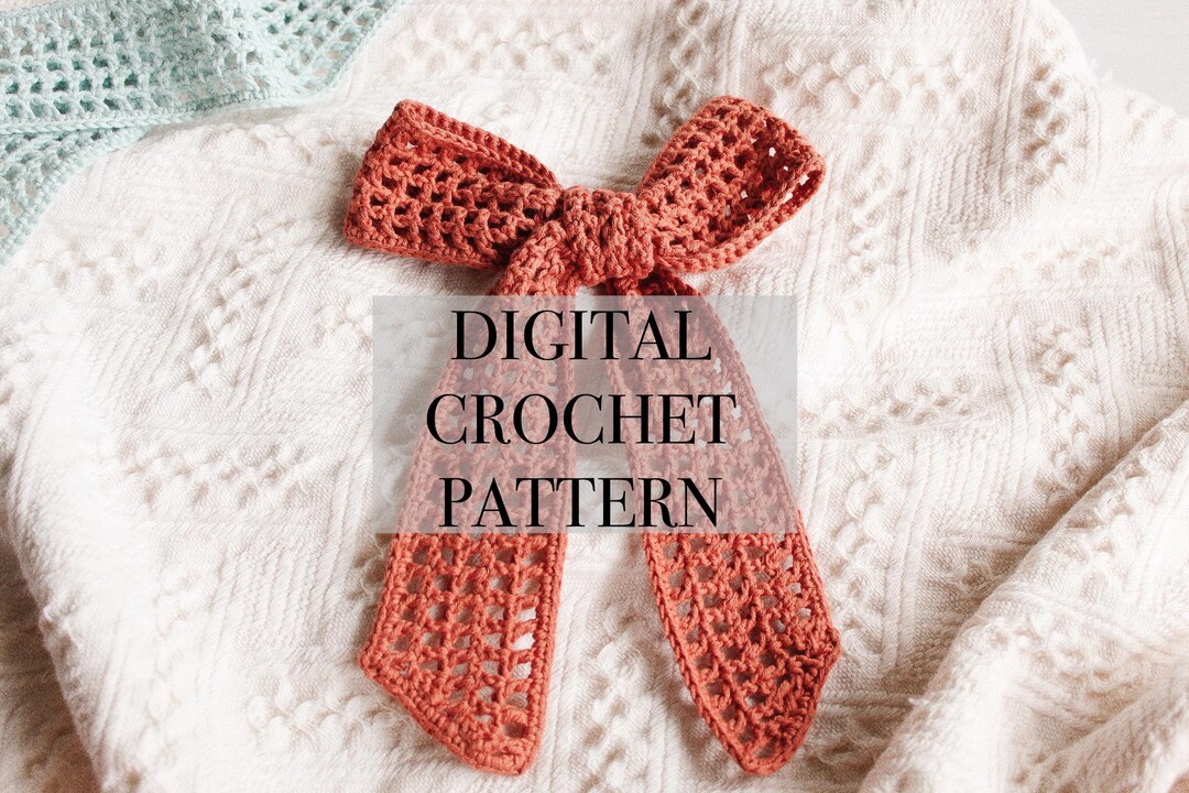 Free Crochet Ribbon Patterns.pdf Mesh Ribbon Crochet PATTERN ONLY / Digital Download - Etsy