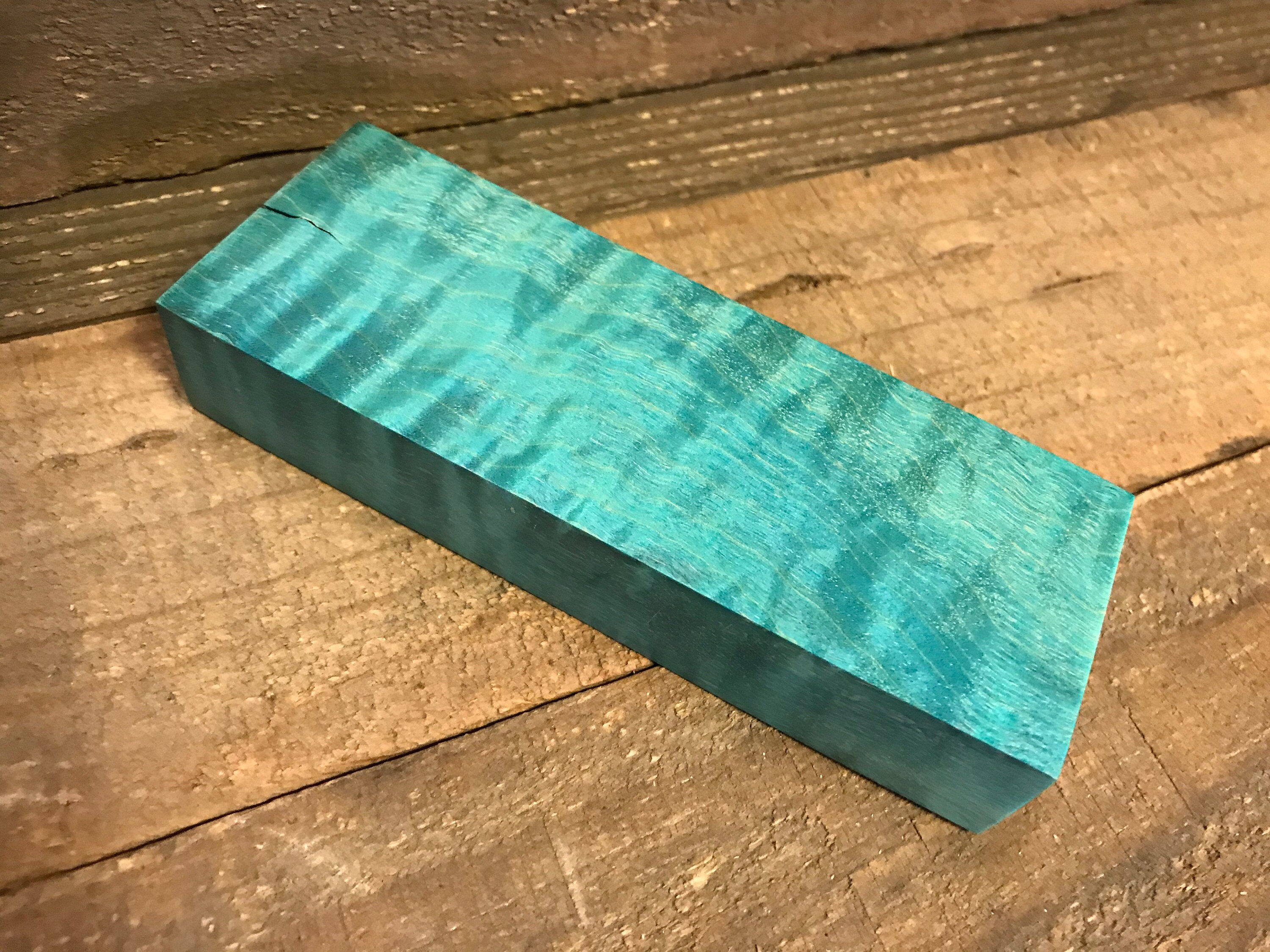 Stabilized figured maple knife scales block 1925 Etsy