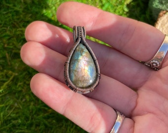 Copper Wire Wrapped Labradorite