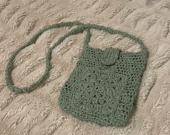 Crochet Mossy Crossbody Bag