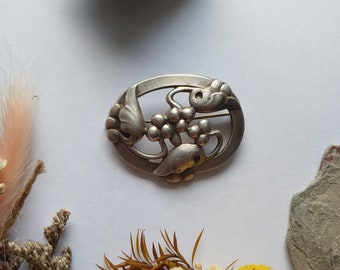 ジョージ ジェンセン シルバー ブローチ 217 B ムーンライト グレープ