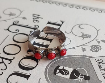 Antique German Jugendstil Carnelian Ring 835 Silver Handarbeit Art Deco Size 6