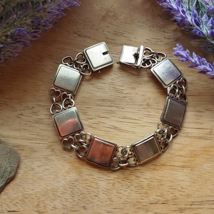 Vintage Georg Jensen sterling silver Bracelet #70 - Modernist design - Art deco style - Designed by Arno Malinowski for GJ - 1933-1944