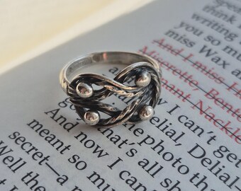 Bague En Argent Sterling Vintage Style Moderne Danois - Taille 56 - Poinçonnée