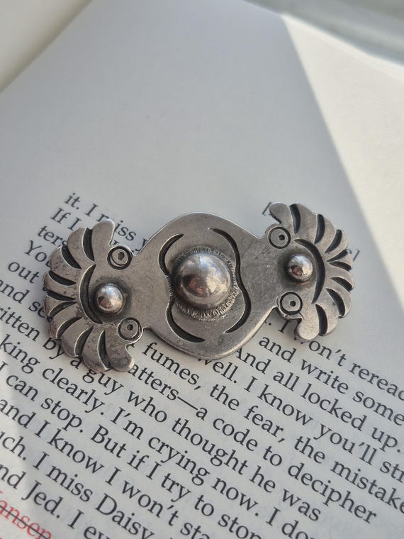 Vintage Taxco 980 silver Pre-Columbian brooch | Taxco Silver | sterling silver | Silver motif | Taxco silver brooch