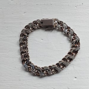 Vintage German 800 Silver Chain Bracelet - Jugendstil Style