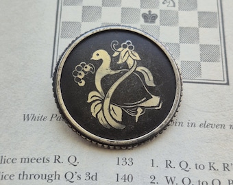 Broche vintage de pájaro de plata Georg Jensen n.° 5014 / Plata danesa / Plata de ley 925S / Diseño modernista / Diseño de Harald Nielsen