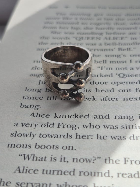 Vintage Norway Anna Greta Eker Sterling Silver Jester Ring