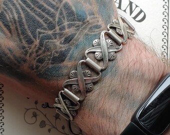 Bracciale vintage Carl M Cohr n. 64 floreale in argento sterling 830 - bracciale in argento Danimarca - argento Danimarca - argento scandinavo