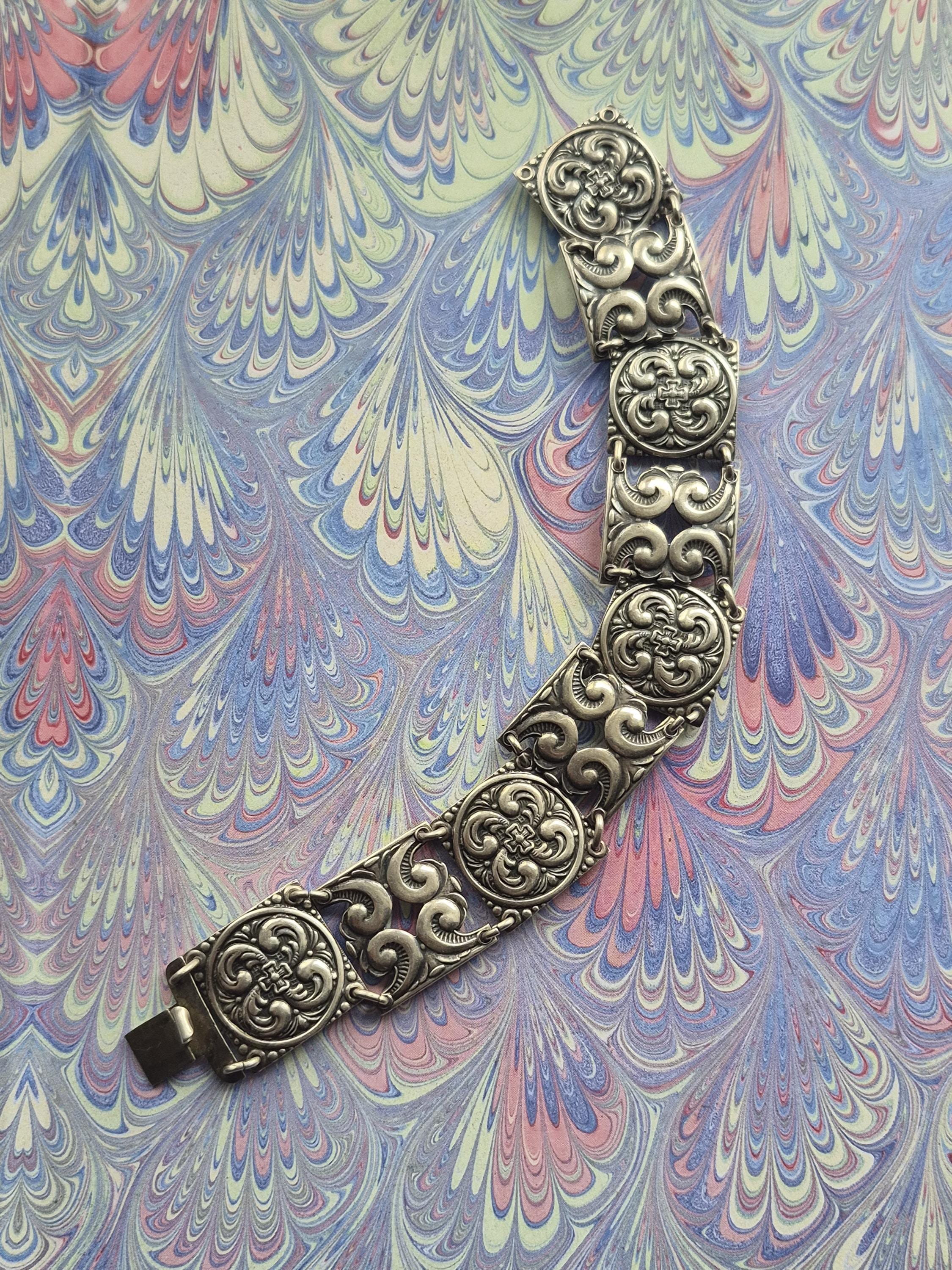 Vintage Norway Nils M. Elvik 830S Silver Bracelet | Early 20th