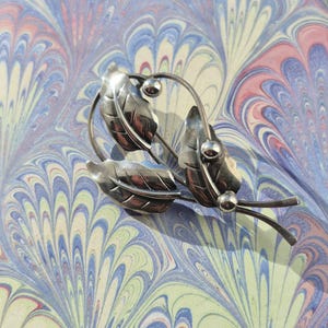 Belle Broche Vintage En Argent Massif Et Ambre - Niels Erik From Denmark - Occasion