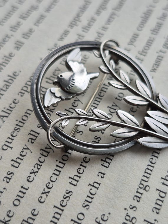 Vintage Georg Jensen Silver Floral Brooch #258 | Denmark Silver