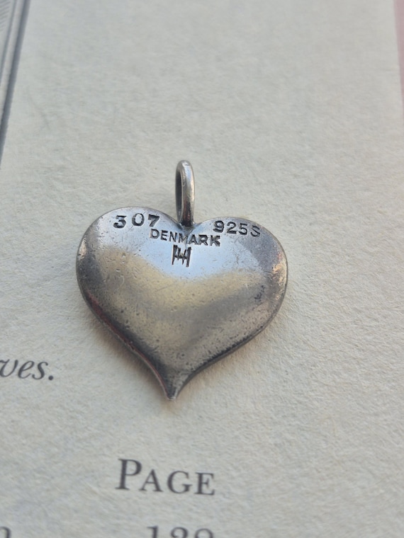 Vintage Hans Hansen Sterling Silver Heart Pendant | #307 Hansen